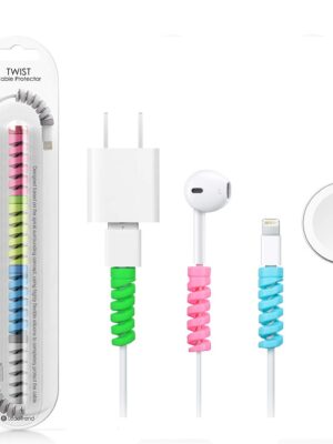 Spiral Charger Cable Protector Data Cable Saver Charging Cords Protective for All Universal Cable Cover (20 Pcs))