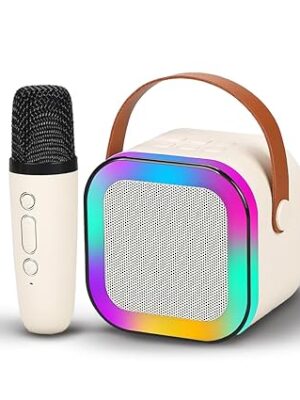 Wireless Mic Mini Portable Bluetooth Speaker with mic Karaoke for Kids & Adults Rechargeable